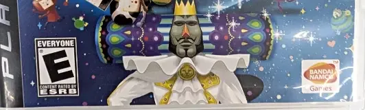 Katamari Forever, the ESRB box on its front