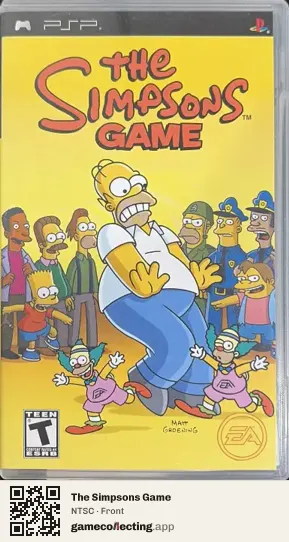 The Simpsons Game PlayStation Portable, NTSC box front