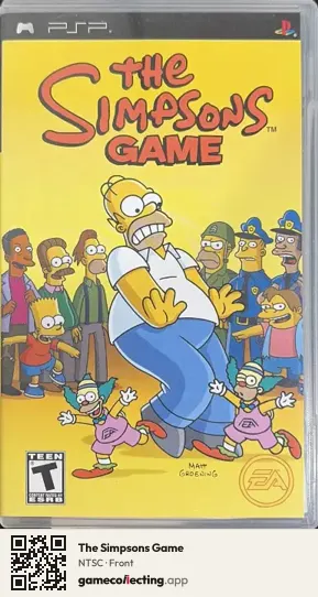 The Simpsons Game PlayStation Portable, NTSC box front