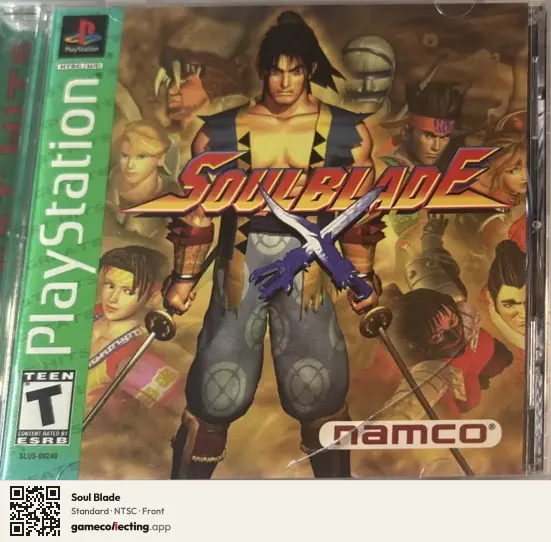 Soul Blade PlayStation, NTSC box front