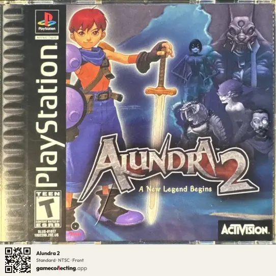 Alundra 2 PlayStation, NTSC box front