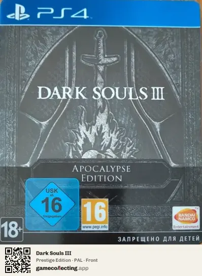 Dark Souls III PlayStation 4, PAL box front