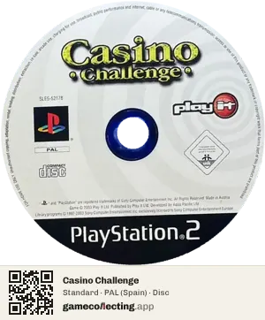 Casino Challenge PlayStation 2, PAL disc
