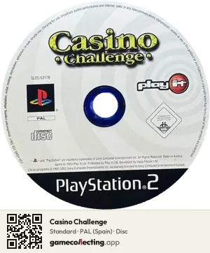 Casino Challenge PlayStation 2, PAL disc