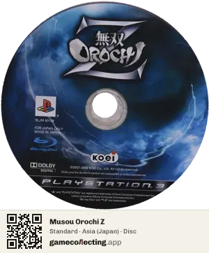 Musou Orochi Z PlayStation 3, Asia disc