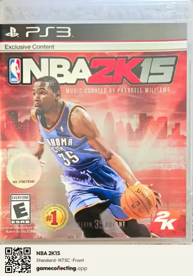 NBA 2K15 PlayStation 3, NTSC box front