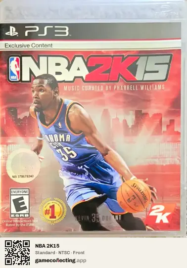 NBA 2K15 PlayStation 3, NTSC box front