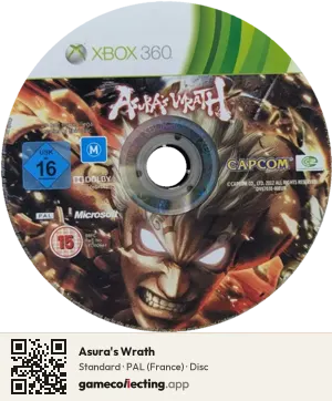 Asura's Wrath Xbox 360, PAL disc