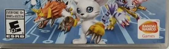 Digimon All-Star Rumble, the ESRB box on its front