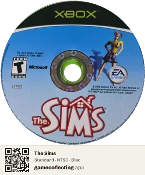 The Sims Xbox, NTSC disc
