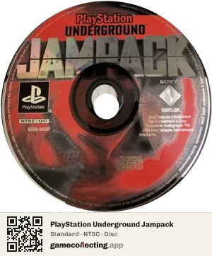 PlayStation Underground Jampack PlayStation, NTSC disc