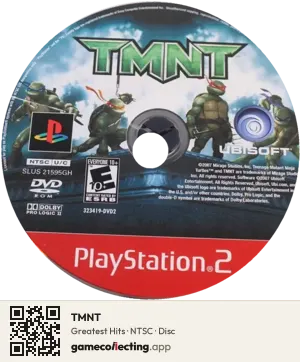 TMNT PlayStation 2, NTSC disc