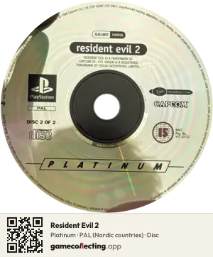 Resident Evil 2 PlayStation, PAL disc