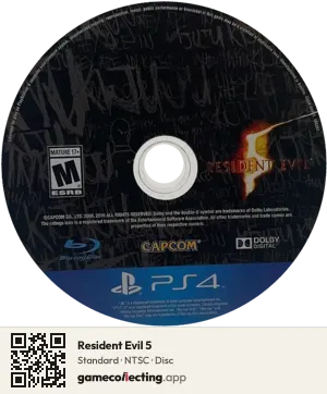 Resident Evil 5 PlayStation 4, NTSC disc