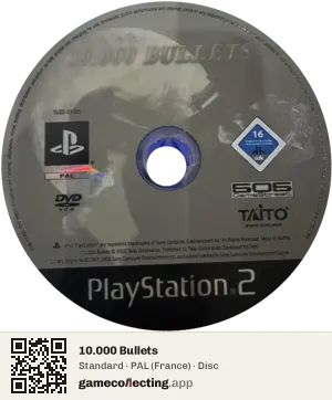 10.000 Bullets PlayStation 2, PAL disc