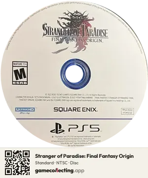 Stranger of Paradise: Final Fantasy Origin PlayStation 5, NTSC disc