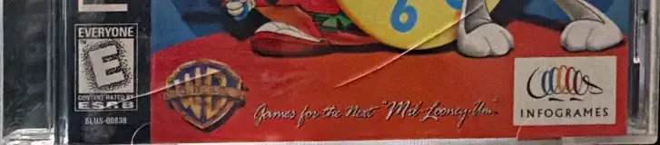 Bugs Bunny Lost in Time, the ESRB box on its front