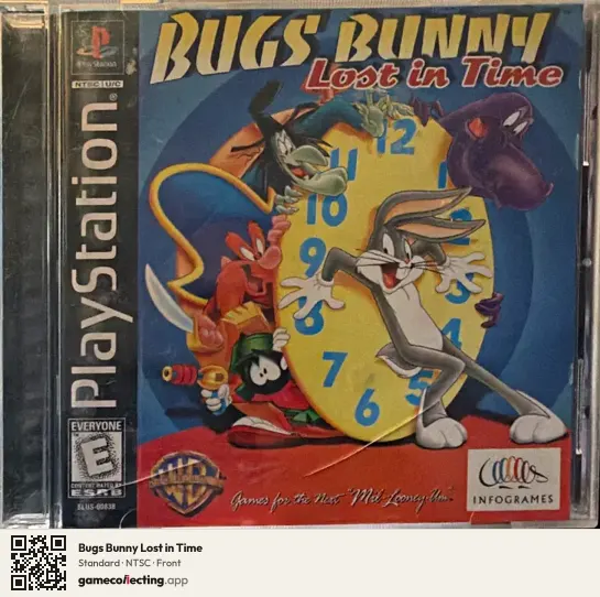 Bugs Bunny Lost in Time PlayStation, NTSC box front