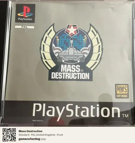 Mass Destruction PlayStation, United Kingdom box front