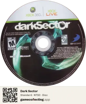 Dark Sector Xbox 360, NTSC disc