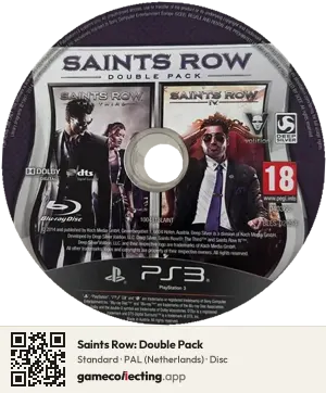 Saints Row: Double Pack PlayStation 3, PAL disc