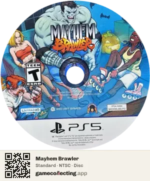Mayhem Brawler PlayStation 5, NTSC disc