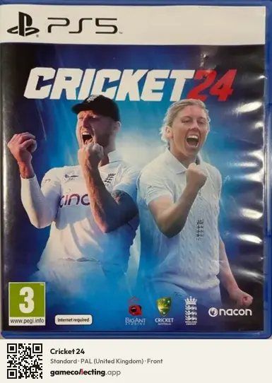Cricket 24 PlayStation 5, United Kingdom box front