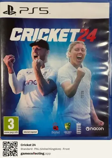 Cricket 24 PlayStation 5, United Kingdom box front