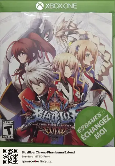 BlazBlue: Chrono Phantasma Extend Xbox One, NTSC box front