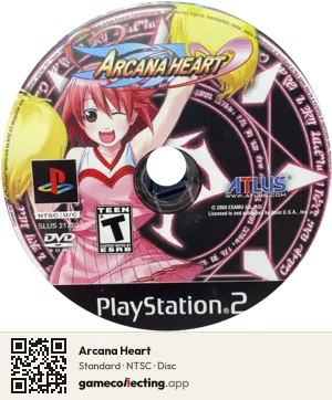 Arcana Heart PlayStation 2, NTSC disc