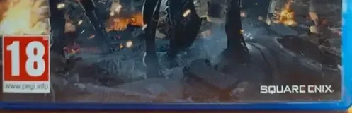 NieR: Automata, the PEGI square on its front