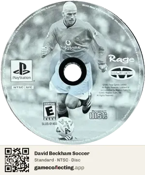 David Beckham Soccer PlayStation, NTSC disc