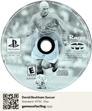 David Beckham Soccer PlayStation, NTSC disc