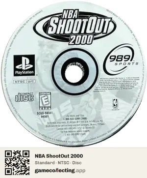 NBA ShootOut 2000 PlayStation, NTSC disc