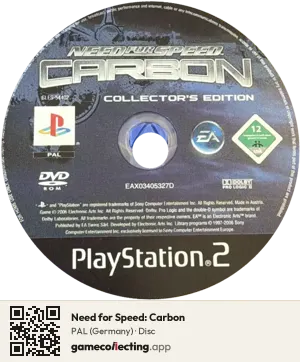 Need for Speed: Carbon PlayStation 2, PAL disc