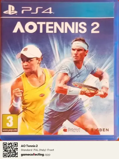 AO Tennis 2 PlayStation 4, Italy box front