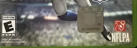 Madden NFL 16, the ESRB box on its front
