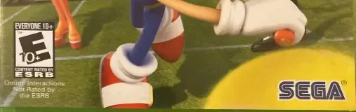 Sega Superstars Tennis, the ESRB box on its front