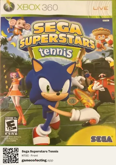 Sega Superstars Tennis Xbox 360, NTSC box front