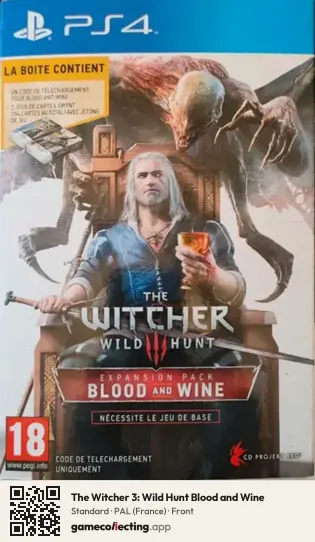 The Witcher 3: Wild Hunt Blood and Wine PlayStation 4, France box front