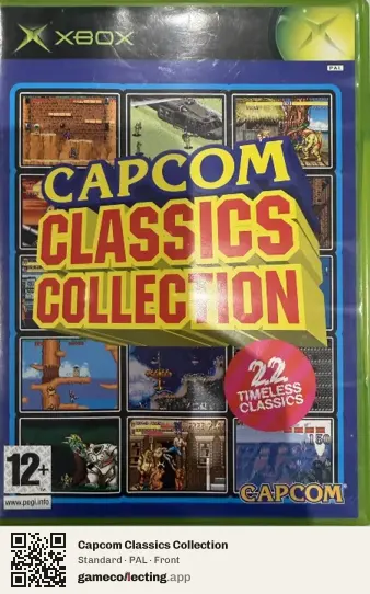 Capcom Classics Collection Xbox, PAL box front