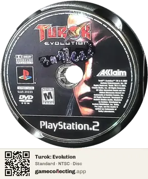 Turok: Evolution PlayStation 2, NTSC disc