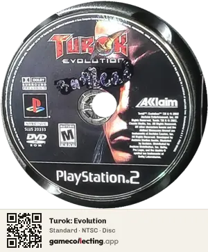 Turok: Evolution PlayStation 2, NTSC disc