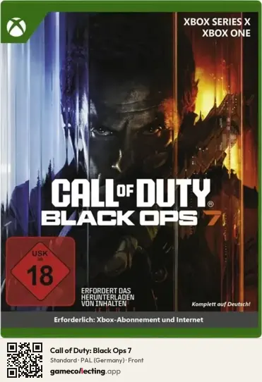 Call of Duty: Black Ops 7 Xbox Series X, Germany box front