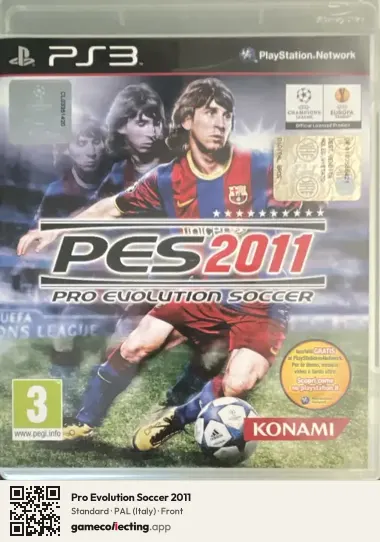 Pro Evolution Soccer 2011 PlayStation 3, Italy box front