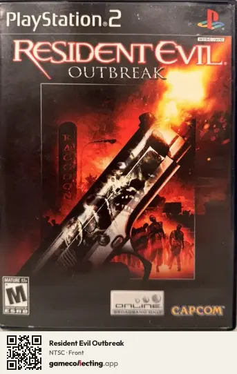 Resident Evil Outbreak PlayStation 2, NTSC box front