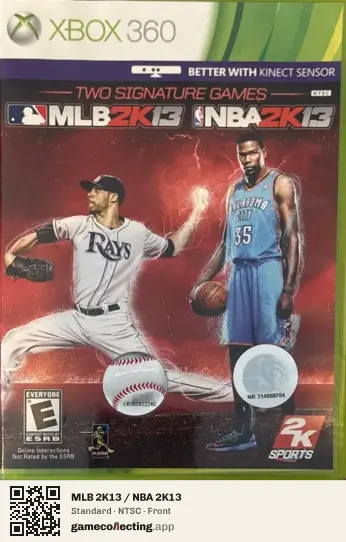 MLB 2K13 / NBA 2K13 Xbox 360, NTSC box front