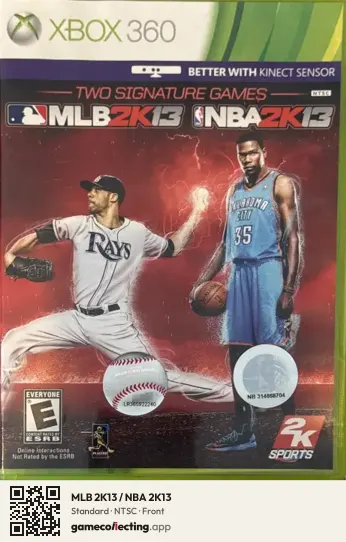 MLB 2K13 / NBA 2K13 Xbox 360, NTSC box front