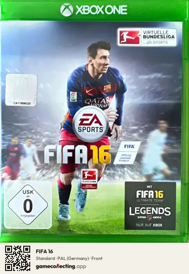 FIFA 16 Xbox One, Germany box front