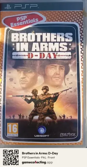Brothers in Arms: D-Day PlayStation Portable, PAL box front